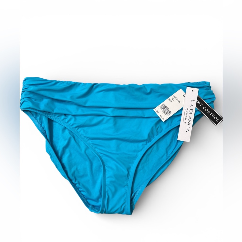 La Blanca Womens Bikini Bottom Size‎ 16W Plus Turquoise Swim NWT